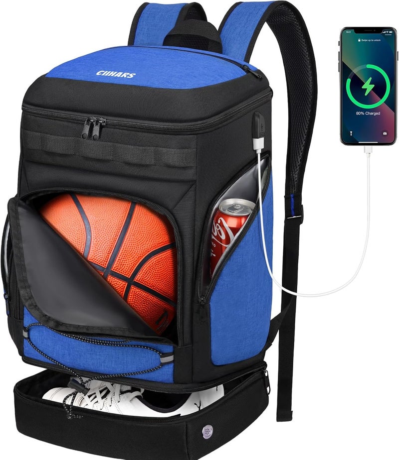 Ciihars Basketball Backpack Bag Large Sports Bag with Separate Ball holder & Shoes compartment, Best for Basketball, Soccer,Volleyball,Gym - Image 1